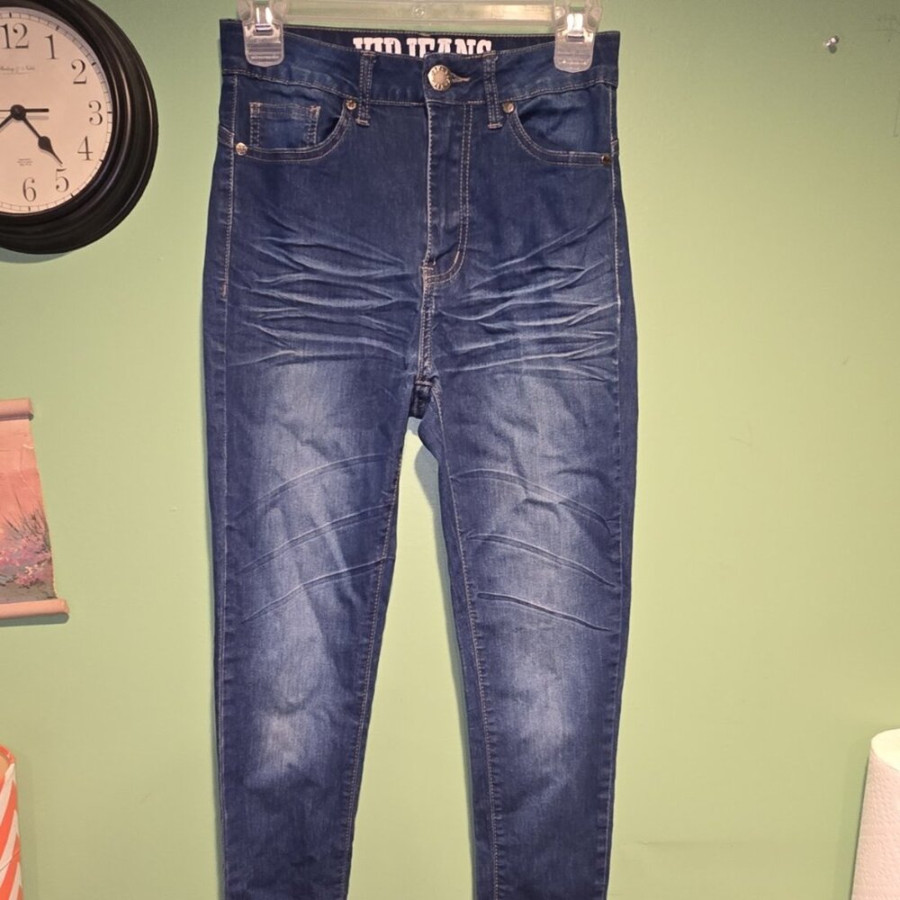 VIP JEANS Women's Blue Stretch Denim Jeans Sz 3/4